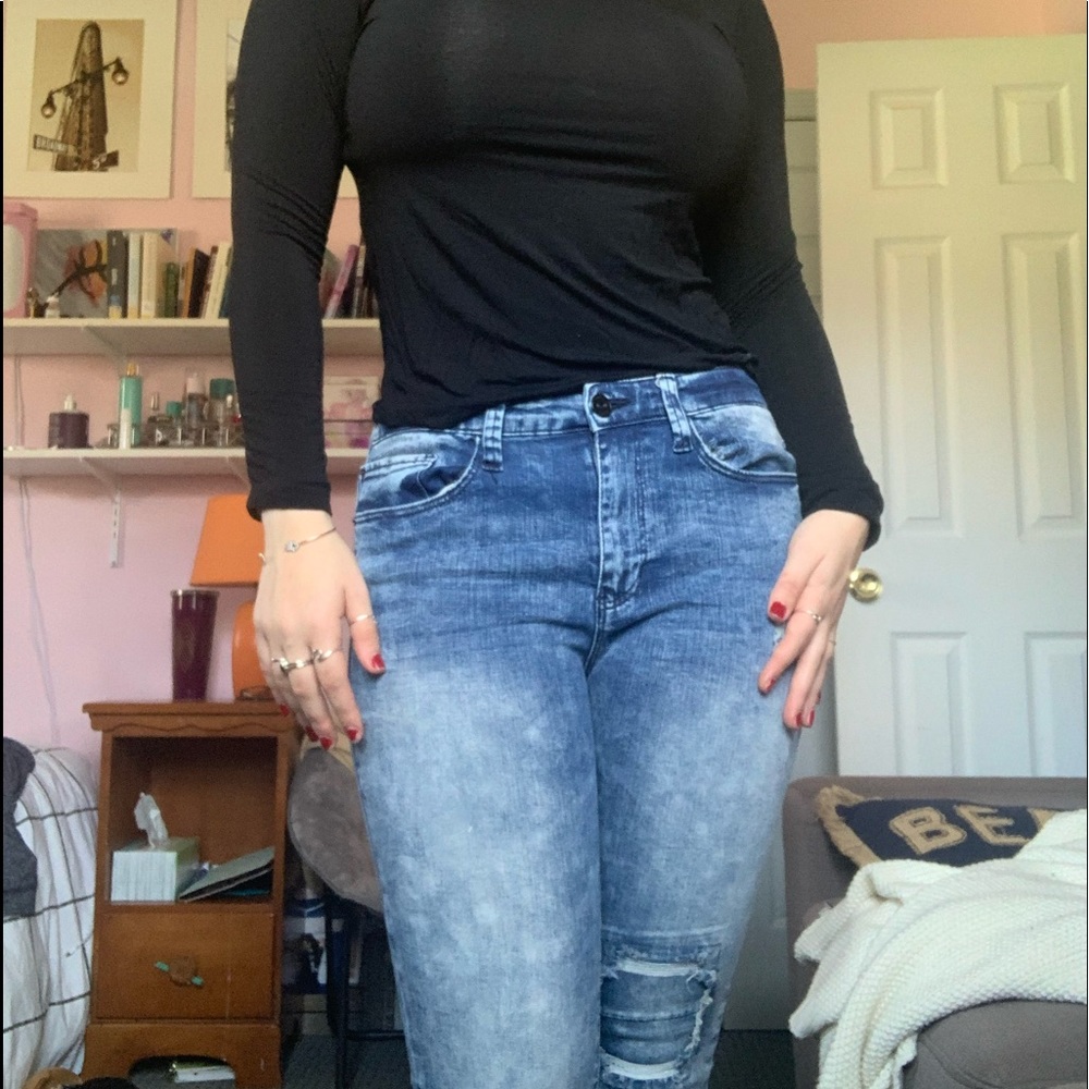 Rue 21 high rise mixed wash denim jeggings